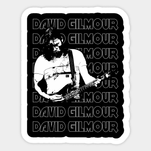 David gilmour, white | vintagemusic Sticker